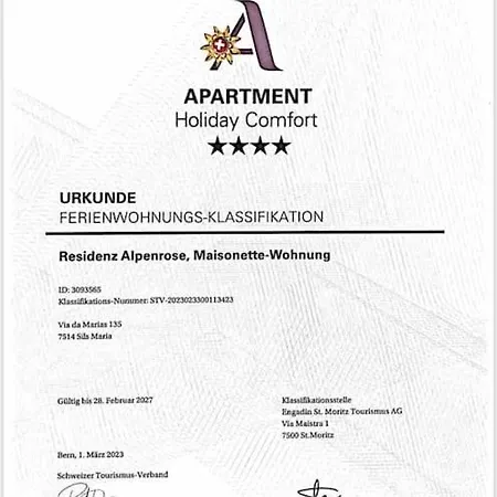 4 1/2 Maisonette With Great Views * 질스 마리아